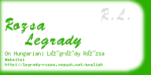 rozsa legrady business card